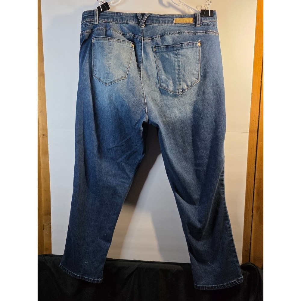 DEMOCRACY WOMENS "FLEX" ELLENT JEANS DISTRESSED  SZ 16W  0526-2